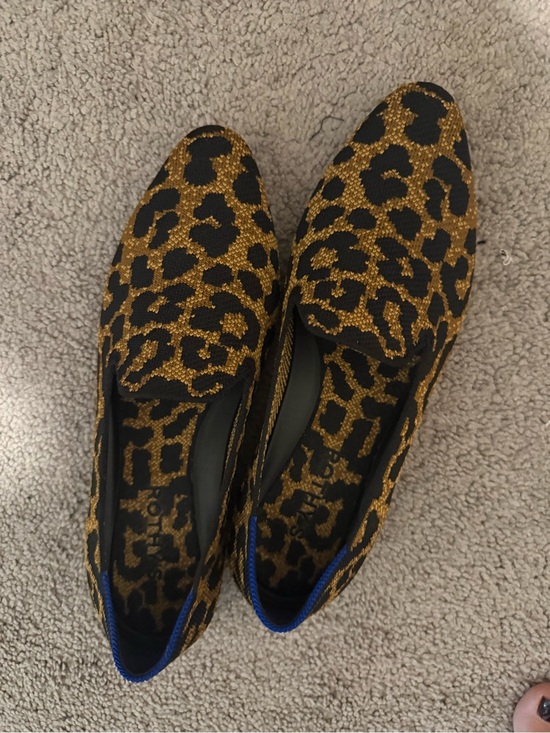 Rothy's Shoes - Rothy’s Leopard Print Almond Loafers in Black and Gold